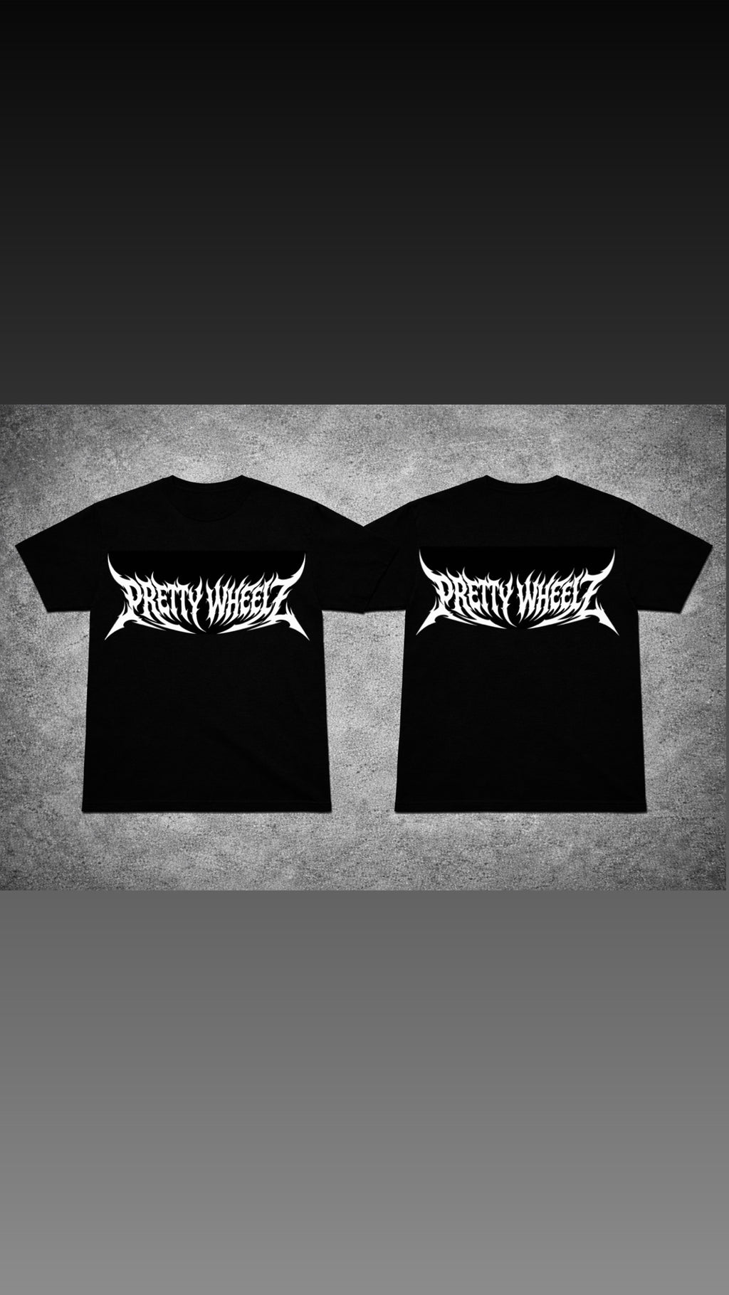 Pretty Wheelz “Gothic” logo Tee