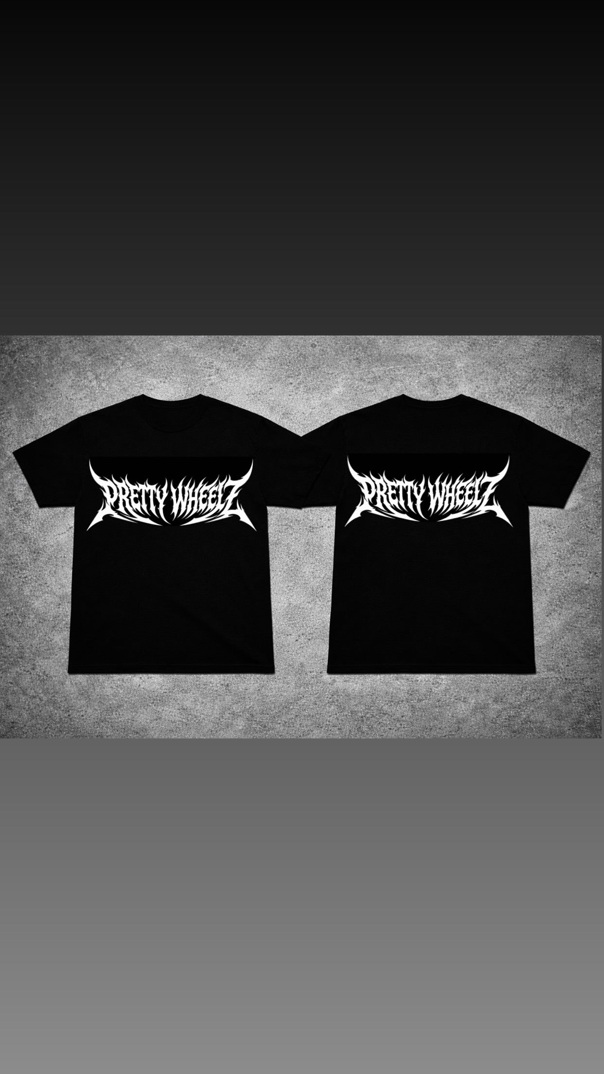 Pretty Wheelz “Gothic” logo Tee