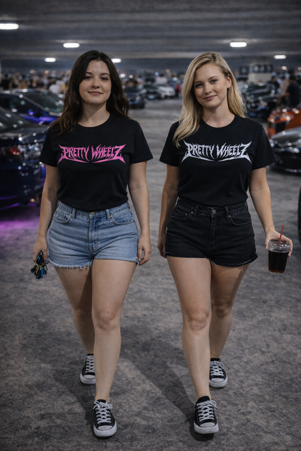 Pretty Wheelz “Gothic” logo Tee