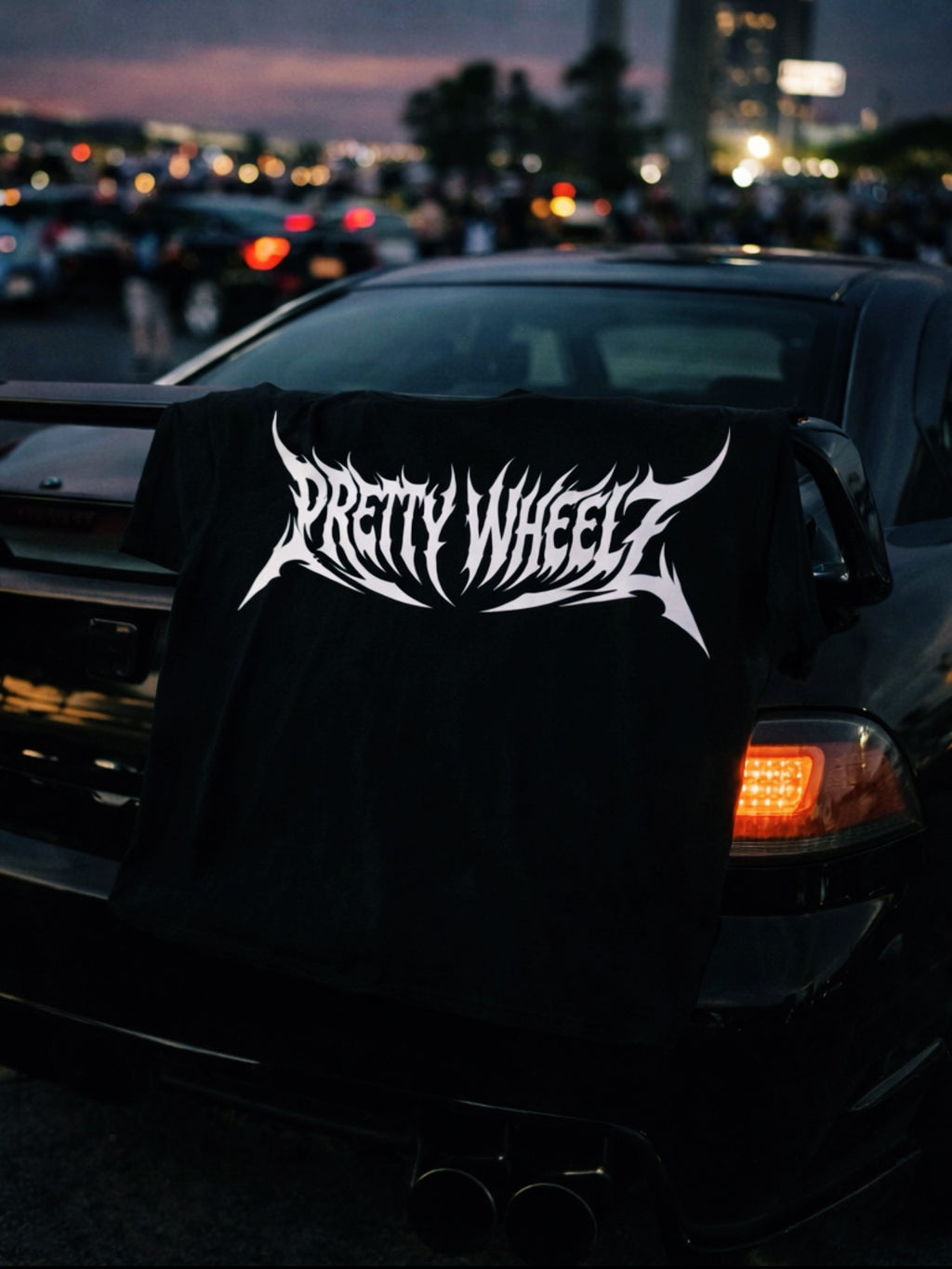 Pretty Wheelz “Gothic” logo Tee